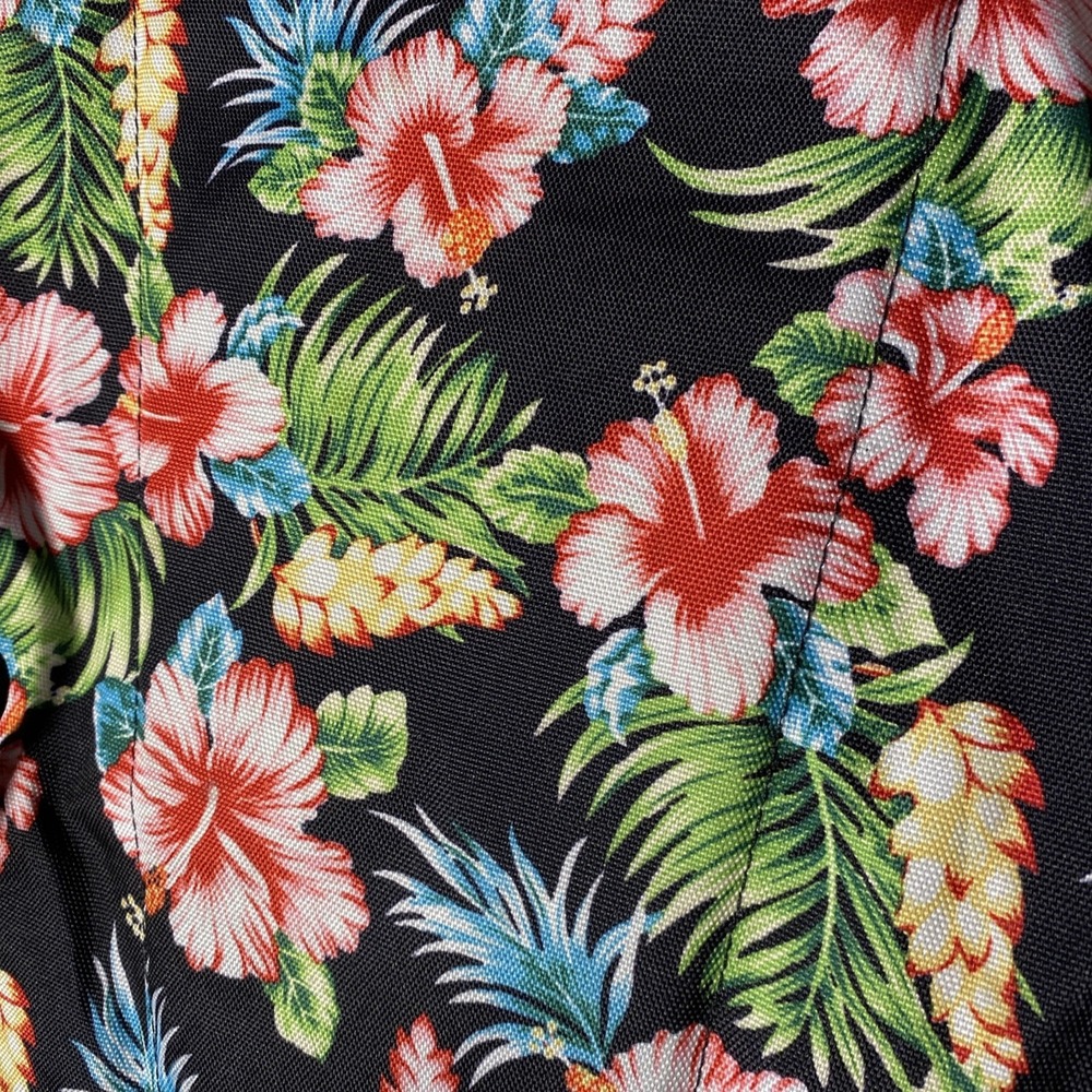 Vans Off The Wall Tropical Floral Backpack Black‎ Red Green Hibiscus Aloha Print - Picture 3 of 5